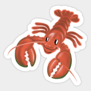 Cute Lobster Drawing Sticker